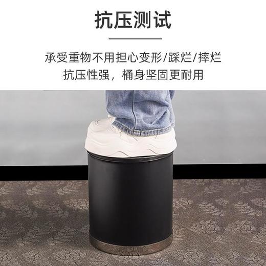 酒店垃圾桶客房家用卫生间KTV宾馆商用办公室厨房圆形收纳桶批发 商品图2
