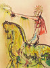 【已售】独角鹿西洋古董1983年代法国Armand & Georges Israel出版西班牙超现实主义大师萨尔瓦多·达利签名创作限量彩色石版画《罗马骑士》 商品缩略图5