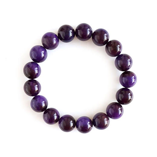 【天然正品】舒俱来天然收藏级皇家帝王紫老料圆珠约10.8MM舒俱来手串10.8MM（皆取最大值）女士281125NJM04 商品图0