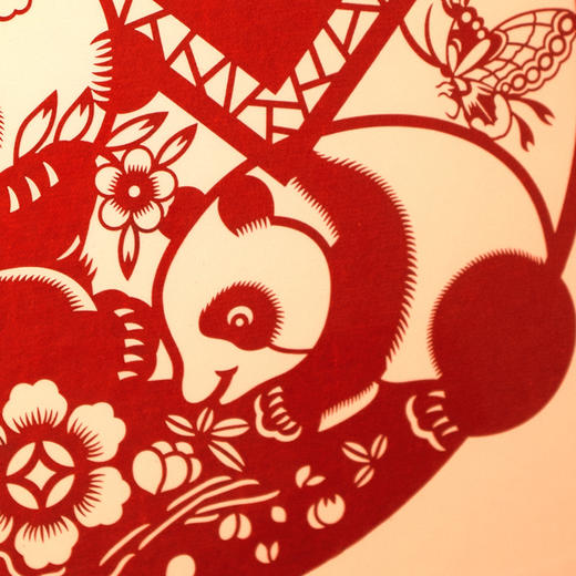 熊猫送福 中国风特色剪纸艺术相框摆件 商品图8