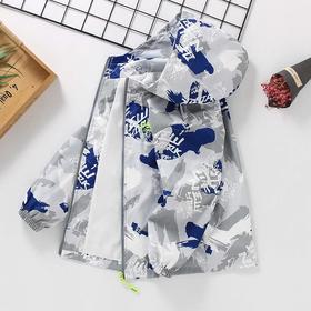 男童春装帅气字母外套春秋冲锋衣2025春季新款洋气中大童夹克风衣