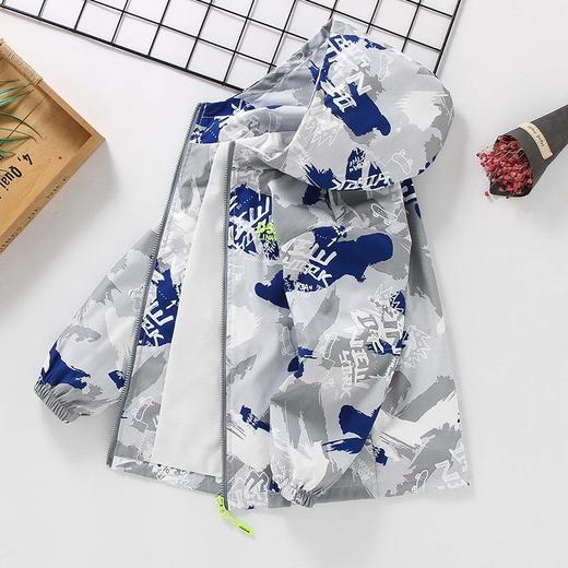 男童春装帅气字母外套春秋冲锋衣2025春季新款洋气中大童夹克风衣 商品图0