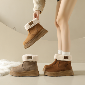 透梦--英伦风复古马丁靴 | 短款/加绒款/长筒款三款可选 保暖毛绒内里 柔软舒适不捂脚 防滑滑耐磨鞋底