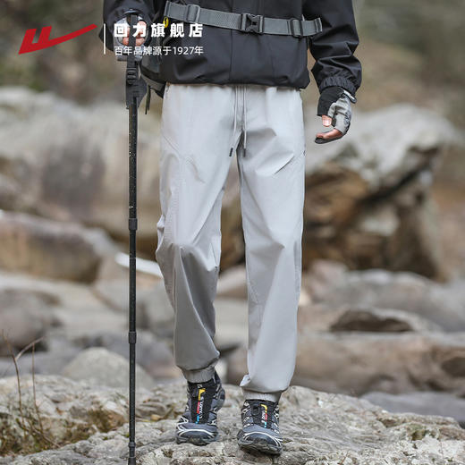 回力冲锋休闲裤男2025新款春秋宽松户外工装裤美式运动束脚裤子 商品图3