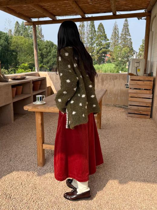 nothe Case布然/NC254210/「挪威假日」森林墨绿波点软糯毛衣 商品图3