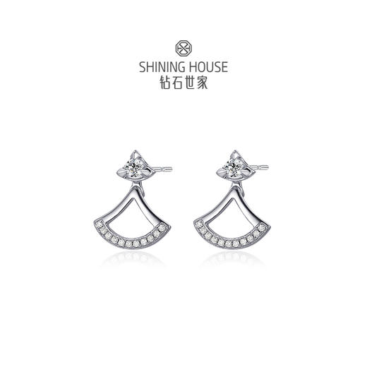 【甑选钻饰】【钜惠价】钻石世家  18K金钻石耳饰  幻趣时光耳饰 多种佩戴方式耳饰（该产品为特价产品，不与店内任何优惠活动叠加，且不参与线下门店换款服务）预计3个工作日发货 商品图2