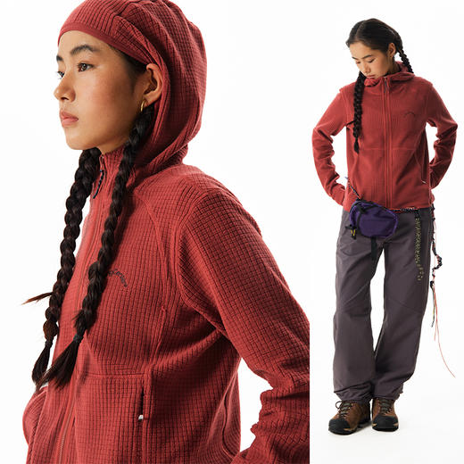 CryingCenter连帽修身抓绒拉链长袖户外内胆拉链卫衣 哭喊中心 商品图0