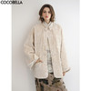 COCOBELLA新中式白色丝绒绣花轻型棉服新款女国风外套MF3016 商品缩略图0