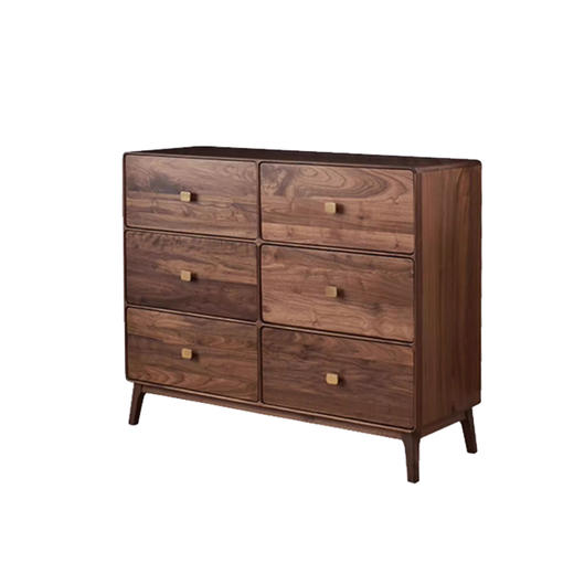 【中古风-HG-52斗柜】黑胡桃/客厅/卧房/收纳柜/六斗柜 商品图1