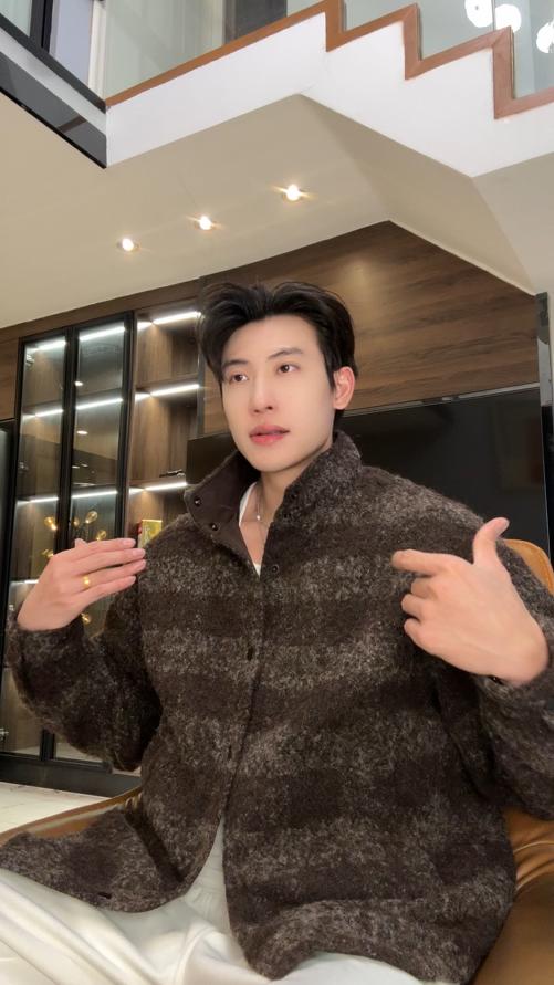 55142SDSA秋冬新款痞帅男装复古撞色条纹立领羽绒服下摆松紧设计百搭 商品图0