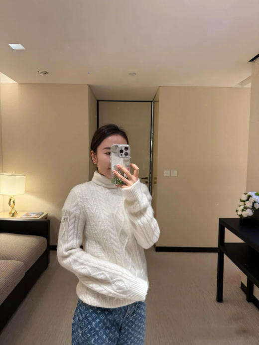 香奈儿 25秋冬新款 高领麻花纹高领针织毛衣(TM) 商品图2