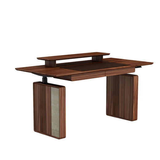 【中古风-ZG305书桌】黑胡桃/客厅/书房/升降书桌/实木书桌 商品图1