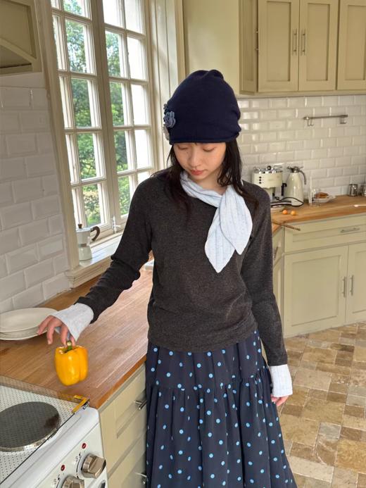 nothe Case布然/NC253217/「甜蜜叙事」领结设计感长袖打底衫 商品图2