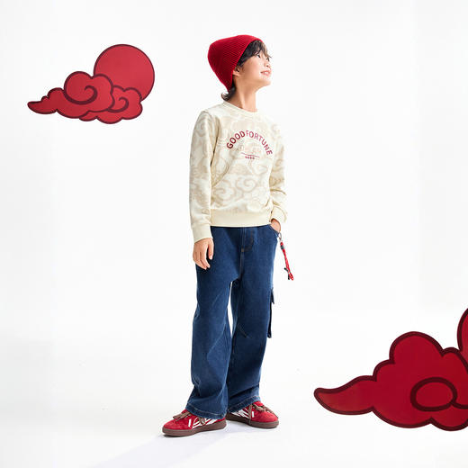 【实体店同款】男童全腰梭织牛仔单裤春季新款安奈儿童装AB616013 商品图5