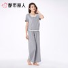 都市丽人女士睡衣纯棉单面家居服短袖长裤棉质套装LHC2B1 商品缩略图1