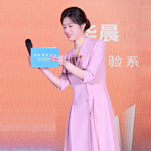 法小曼*子珍专款/粉色主持人播音生艺考服装女教师接待工作西装连衣裙正装女 商品图2