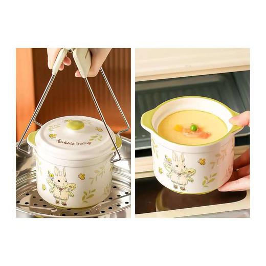 4楼Eubelle欧蓓 川岛屋炖盅陶瓷隔水炖带盖一人份 食品级蒸盅小汤盅 活动价：39元 商品图3