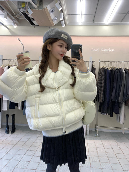 Read Nameless /超柔系列 白色90白鹅绒翻领羽绒服 2025/12/4 商品图8