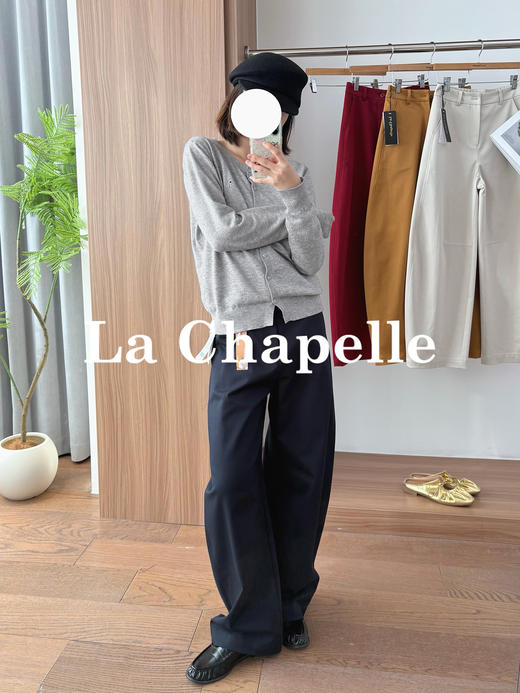 会员福利【显瘦弯刀裤】拉夏贝尔/La Chapelle莱赛尔+棉舒适有型兼具~遮胯显瘦时髦阔腿裤 商品图3