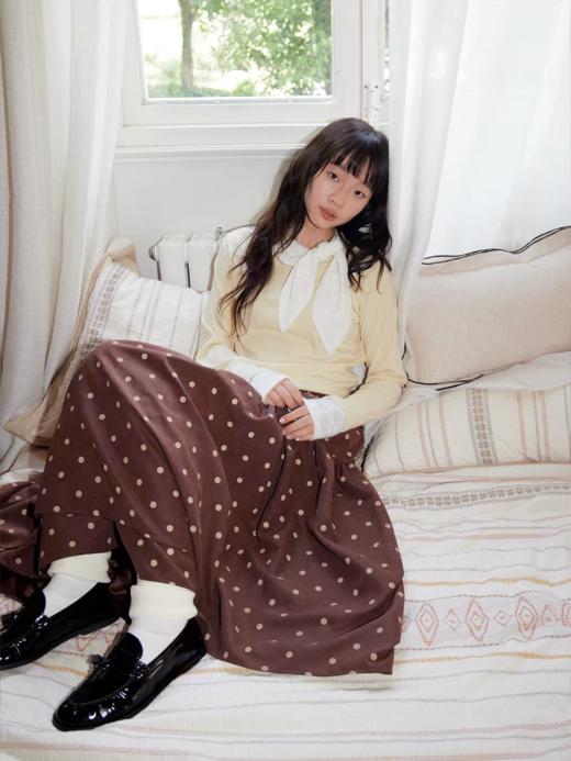 nothe Case布然/NC253206/「波点城堡」绒感波点印花蛋糕裙 商品图2