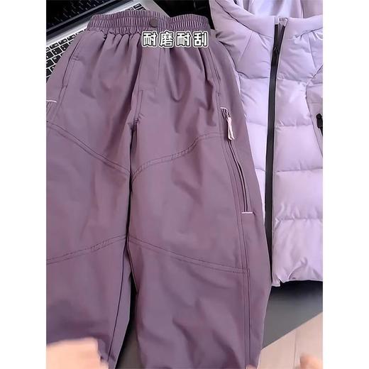 女童加绒裤子秋冬款2025新款儿童户外冲锋裤男童登山裤冬休闲裤潮 商品图0