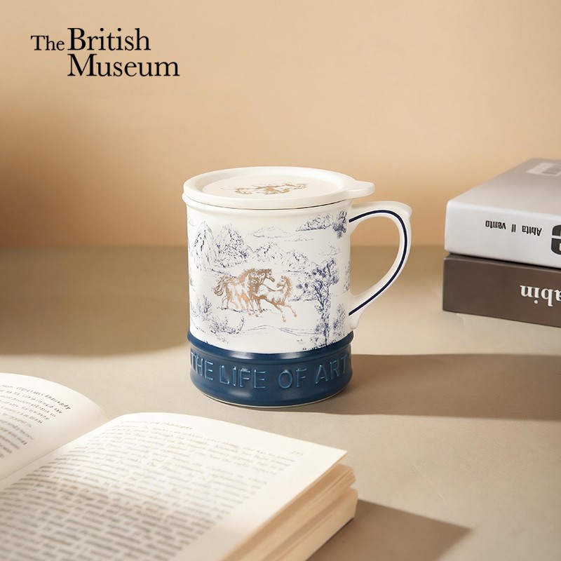 大英博物馆 马年系列 以梦为马 带盖马克杯