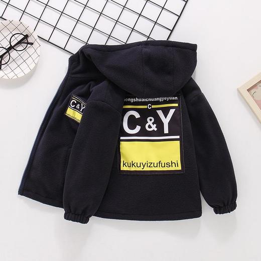 2025新款男童秋季双面穿外套加绒中大童上衣春秋风衣摇粒绒冲锋衣 商品图3