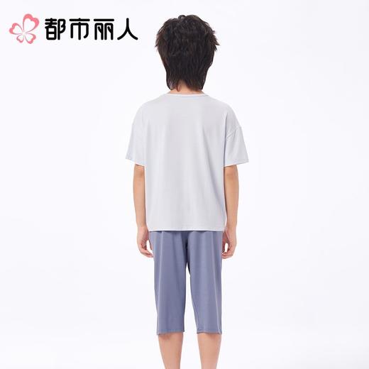 都市丽人男童睡衣儿童家居服短袖七分裤棉质套装JHC2N1 商品图2