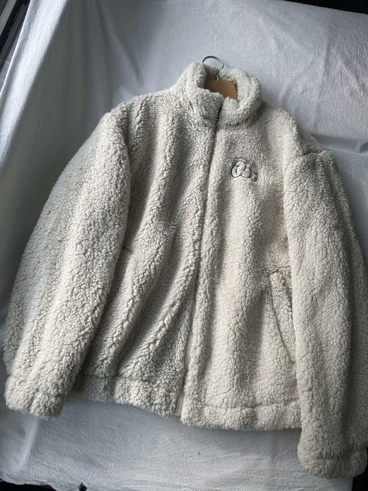 贝壳三 仿羊羔绒男士高领外套刺绣字母休闲宽松夹克C120310 商品图0