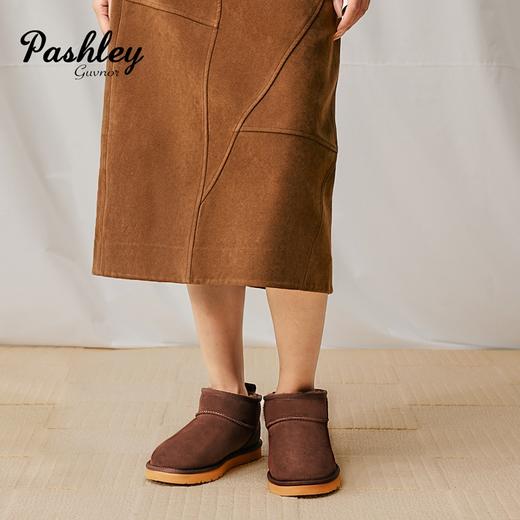 【梅花出品】帕奢利新款休闲舒适时尚平底雪地靴HZ0069P 商品图0