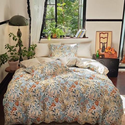 【磨毛款四件套】珍藏级孤品1折捡漏 英国William Morris名画系列印花磨毛四件套 高级感拉满  商品图1