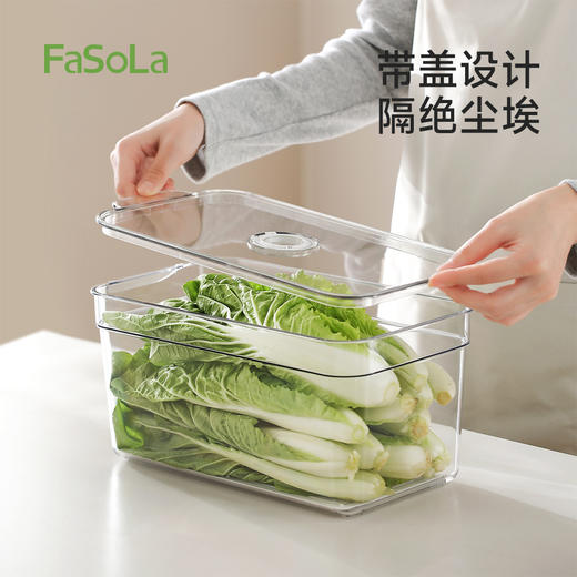 FaSoLa冰箱收纳盒食品级保鲜盒蔬菜鸡蛋食物整理透明密封带盖储藏 商品图6