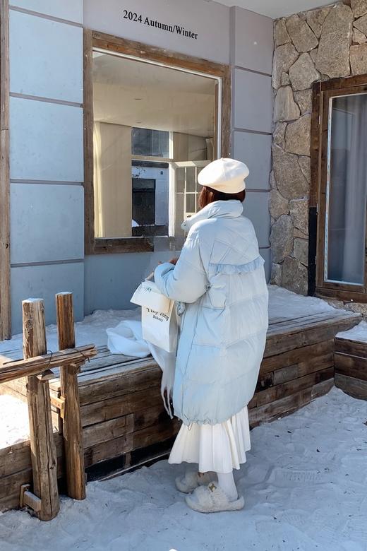 LNNNS 蓝色小清新羽绒服长款外套 21604 商品图7