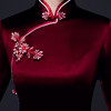 酒红色妈妈装喜婆婆婚礼旗袍裙婚宴服中袖LHS-L06182 商品缩略图2