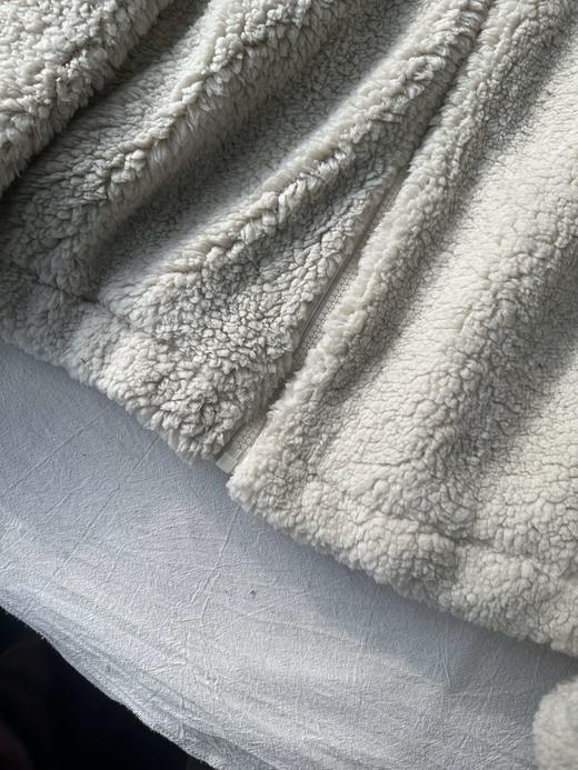 贝壳三 仿羊羔绒男士高领外套刺绣字母休闲宽松夹克C120310 商品图2