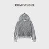 ROMI STUDIO“双线冚车”棉质密织复古撞色条纹连帽卫衣 RWCAS66650 商品缩略图0