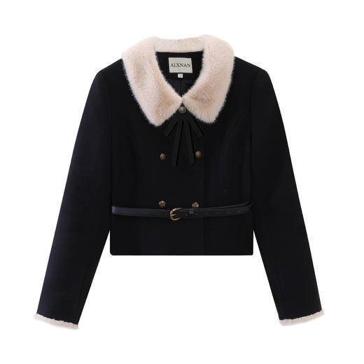 鹿向南「雾都晚宴」法式高级感千金风气质女秋冬毛呢外套半裙套装 商品图3