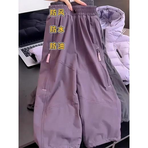 女童加绒裤子秋冬款2025新款儿童户外冲锋裤男童登山裤冬休闲裤潮 商品图1