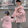 女童加绒双面穿外套2025新款儿童两面穿中大童冲锋衣防风保暖上衣 商品缩略图3