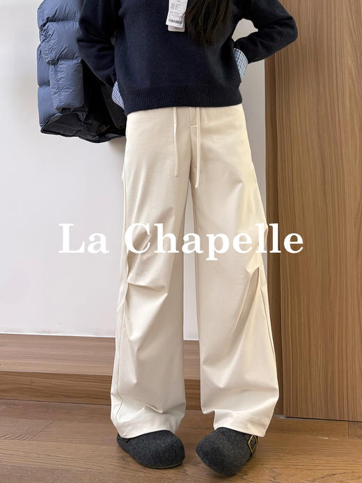 会员福利【梨形神裤】拉夏贝尔/La Chapelle版型超好~遮胯显瘦弯刀裤时尚百搭松紧腰工装风休闲长裤 商品图4