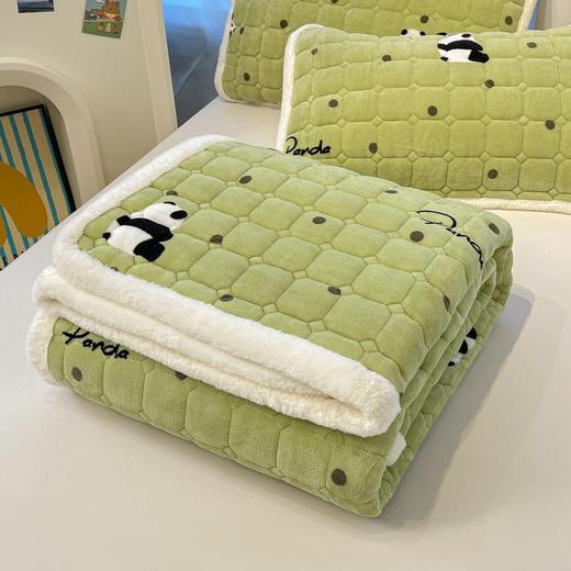 【冬季牛奶绒夹棉床垫】不含枕套 A类母婴 柔软亲肤的牛奶绒面料  0束缚  防汗耐用不掉色不起球 商品图3