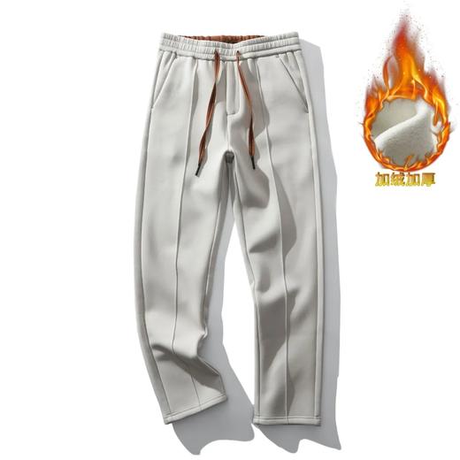 加绒 定织莫代尔十棉 空气层！高端男士百搭时尚直筒休闲裤 商品图3