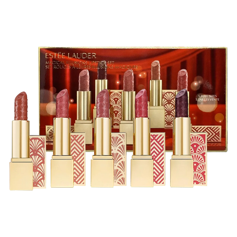 【跨境】ESTEE LAUDER雅诗兰黛 限量款口红套盒5支*3.5G/套（效期到27年8月）圣诞礼物套盒