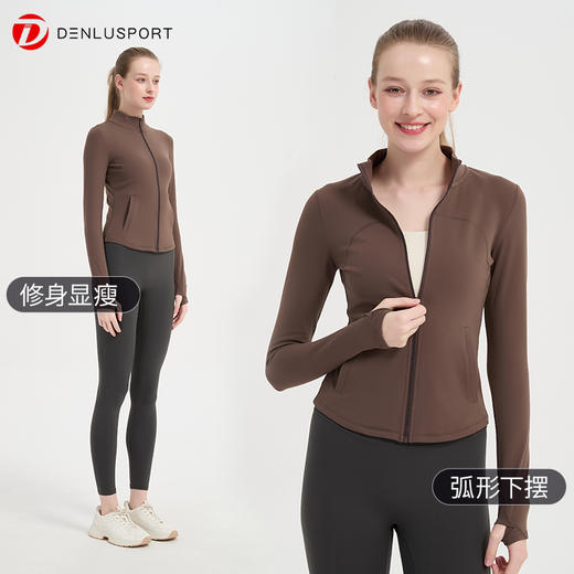 2025秋冬热卖款加绒瑜伽服修身外套 恒温保暖柔软亲肤DY66225# 商品图3