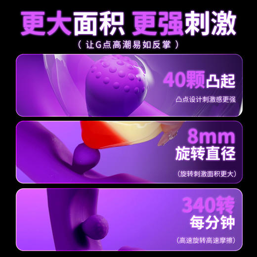 【女用器具】谜姬 旋珠棒G点扣动震动舌舔 商品图7