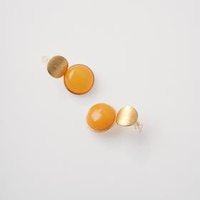 非金属树脂耳饰 西子/橙霜感拉丝吊坠耳钉耳环/SSCHIY002