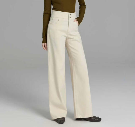 【通勤必备】噢蜜ooomeooo拉毛通勤窄版直筒牛仔裤 商品图1