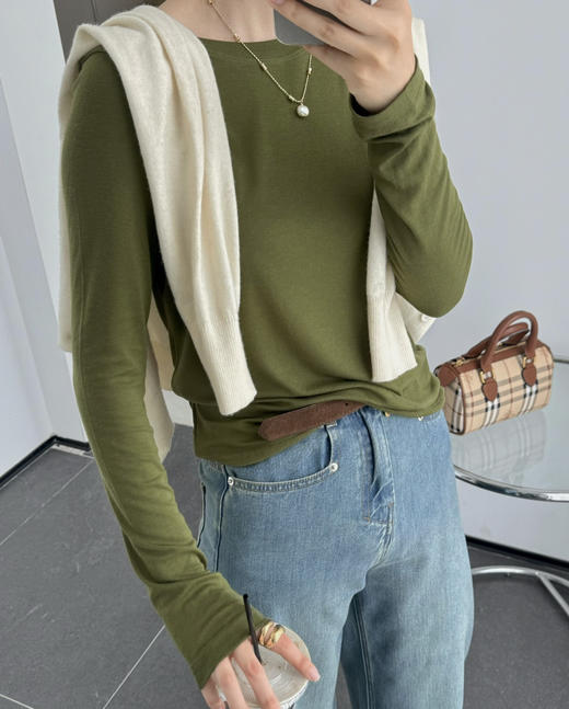 row圆领天丝羊毛打底衫 商品图14