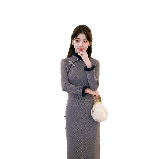 2025年新款旗袍秋冬长款时尚显瘦高档旗袍SYG2716 商品图4