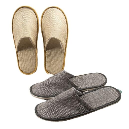 一次性拖鞋棉麻布珊瑚绒加厚防滑底酒店宾馆民宿旅行拖鞋现货批发 商品图4